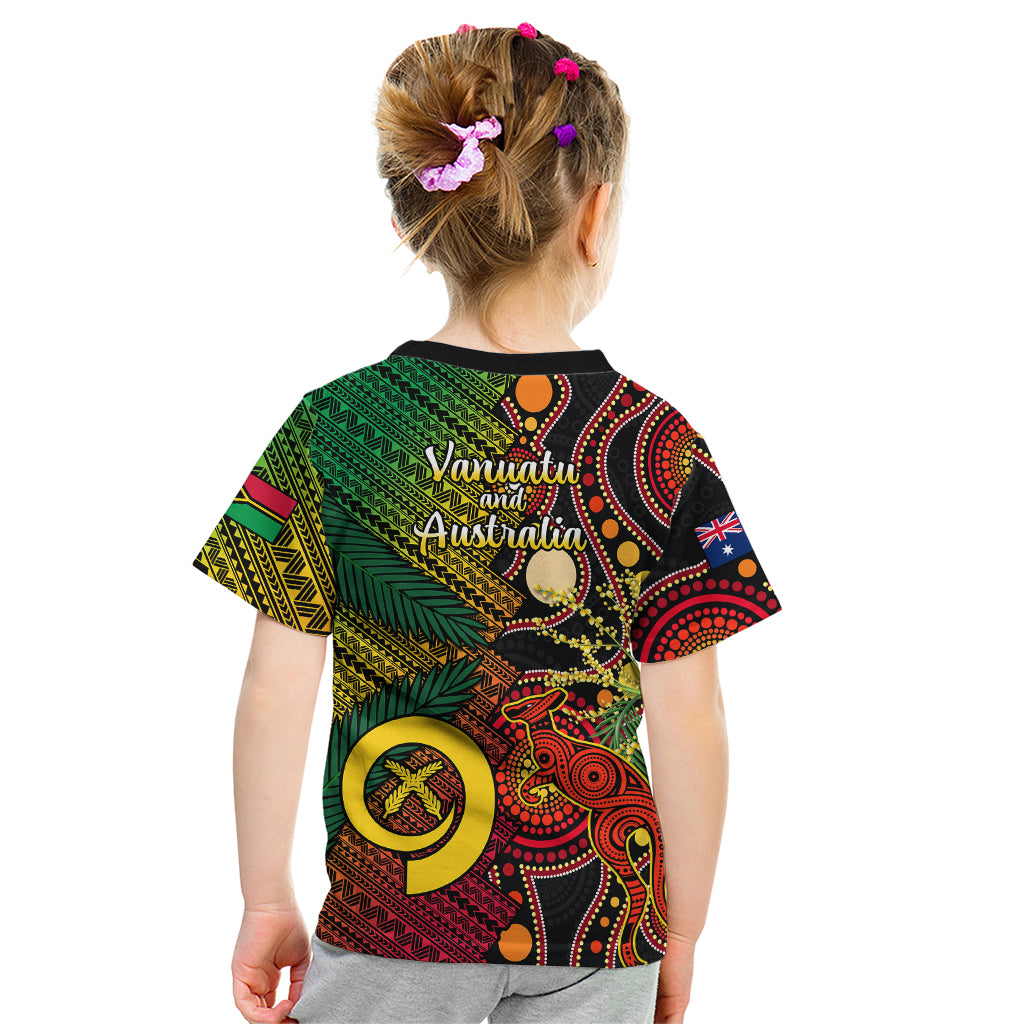 Vanuatu and Australia Kid T Shirt Vanuatuan Polynesian Mix Aussie Aboriginal Art LT14 - Polynesian Pride