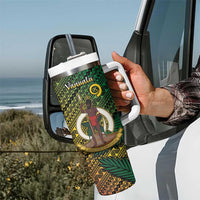 Vanuatu and Australia Tumbler With Handle Vanuatuan Polynesian Mix Aussie Aboriginal Art LT14 - Polynesian Pride