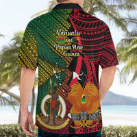 Vanuatu and Papua New Guinea Hawaiian Shirt Vanuatuan With PNG Polynesian Pattern LT14 - Polynesian Pride