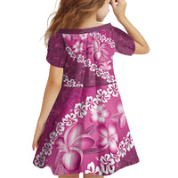 Vintage Pink Polynesia Family Matching Long Sleeve Bodycon Dress and Hawaiian Shirt Plumeria With Hibiscus Tropical Vibes LT14 - Polynesian Pride