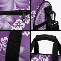 Vintage Purple Polynesia Duffle Bag Plumeria With Hibiscus Tropical Vibes LT14 - Polynesian Pride