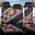 Black Polynesia Back Car Seat Cover Plumeria With Hibiscus Pattern Tropical Vibes