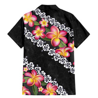 Black Polynesia Family Matching Mermaid Dress and Hawaiian Shirt Plumeria With Hibiscus Pattern Tropical Vibes