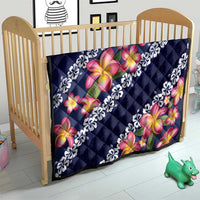 Blue Polynesia Quilt Plumeria With Hibiscus Pattern Tropical Vibes LT14 - Polynesian Pride