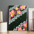 Green Polynesia Canvas Wall Art Plumeria With Hibiscus Pattern Tropical Vibes