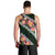 Green Polynesia Men Tank Top Plumeria With Hibiscus Pattern Tropical Vibes