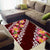 Oxblood Polynesia Area Rug Plumeria With Hibiscus Pattern Tropical Vibes