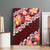 Oxblood Polynesia Canvas Wall Art Plumeria With Hibiscus Pattern Tropical Vibes