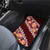 Oxblood Polynesia Car Mats Plumeria With Hibiscus Pattern Tropical Vibes