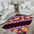 Pink Polynesia Area Rug Plumeria With Hibiscus Pattern Tropical Vibes