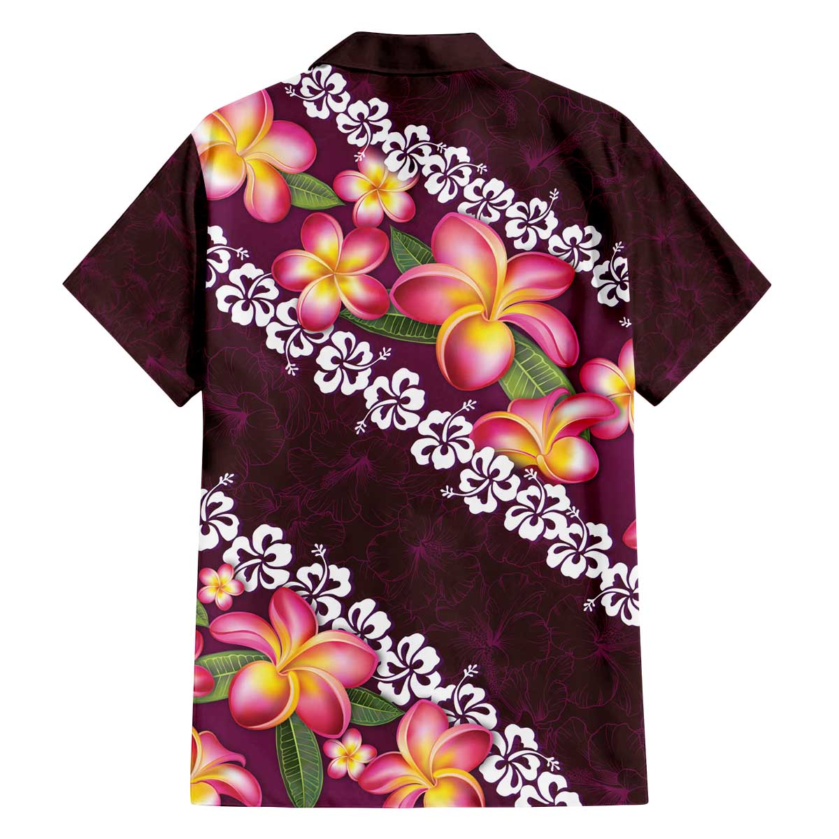 Pink Polynesia Family Matching Puletasi and Hawaiian Shirt Plumeria With Hibiscus Pattern Tropical Vibes