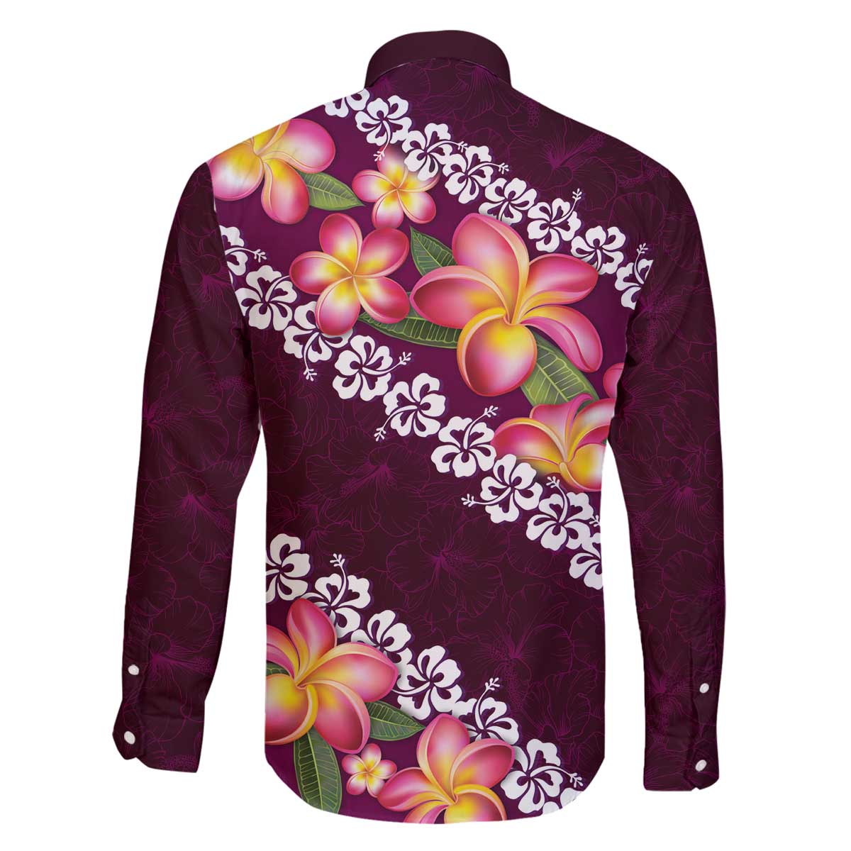 Pink Polynesia Family Matching Puletasi and Hawaiian Shirt Plumeria With Hibiscus Pattern Tropical Vibes