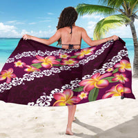 Pink Polynesia Sarong Plumeria With Hibiscus Pattern Tropical Vibes