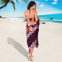 Pink Polynesia Sarong Plumeria With Hibiscus Pattern Tropical Vibes