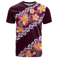 Pink Polynesia T Shirt Plumeria With Hibiscus Pattern Tropical Vibes LT14 Pink - Polynesian Pride