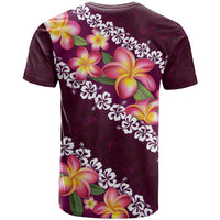 Pink Polynesia T Shirt Plumeria With Hibiscus Pattern Tropical Vibes LT14 - Polynesian Pride