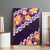 Purple Polynesia Canvas Wall Art Plumeria With Hibiscus Pattern Tropical Vibes