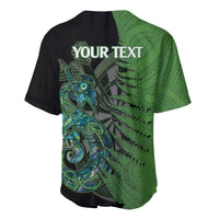 Personalised New Zealand Darts Baseball Jersey Aotearoa Maori Fern Mix Manaia Tattoo LT14 - Polynesian Pride