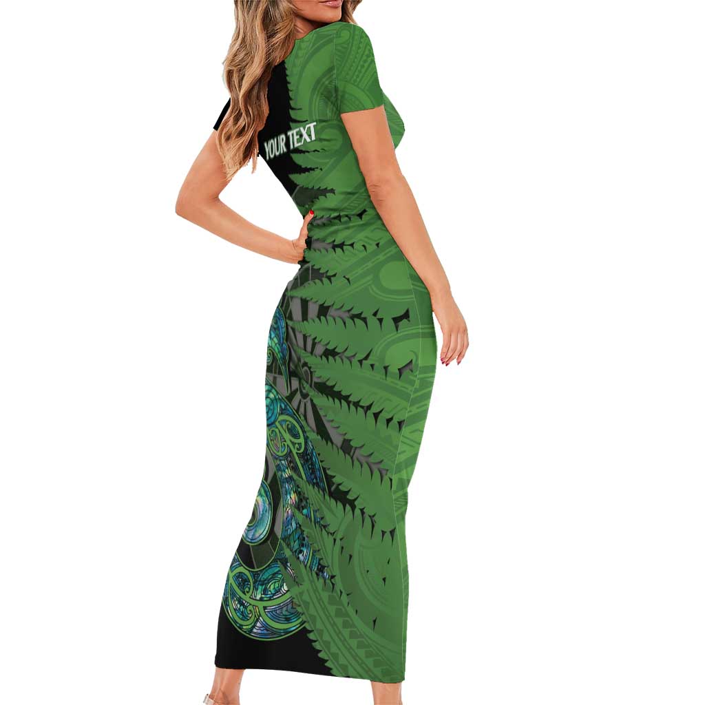 Personalised New Zealand Darts Family Matching Short Sleeve Bodycon Dress and Hawaiian Shirt Aotearoa Maori Fern Mix Manaia Tattoo LT14 - Polynesian Pride