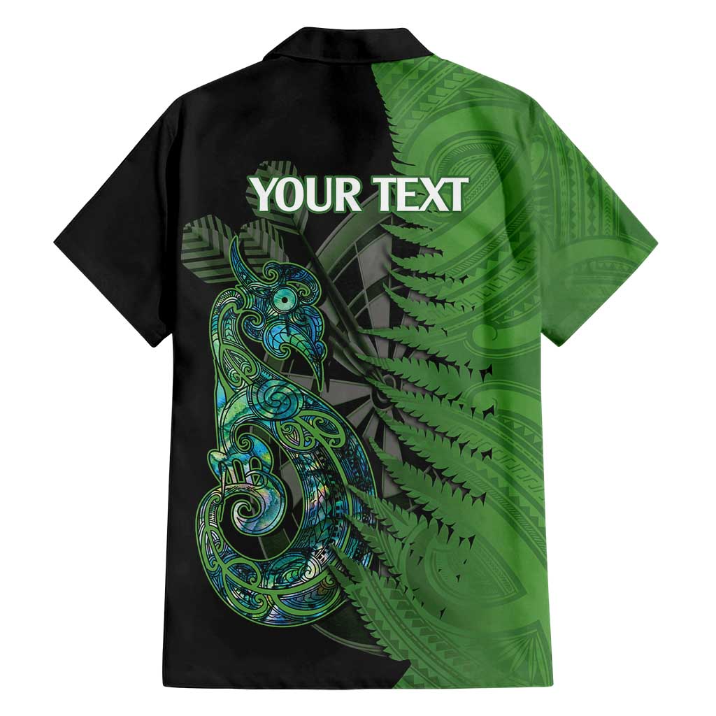 Personalised New Zealand Darts Family Matching Summer Maxi Dress and Hawaiian Shirt Aotearoa Maori Fern Mix Manaia Tattoo LT14 - Polynesian Pride