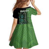 Personalised New Zealand Darts Family Matching Tank Maxi Dress and Hawaiian Shirt Aotearoa Maori Fern Mix Manaia Tattoo LT14 - Polynesian Pride
