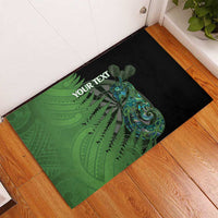 Personalised New Zealand Darts Rubber Doormat Aotearoa Maori Fern Mix Manaia Tattoo LT14 - Polynesian Pride