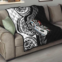 Personalised New Zealand Darts Quilt Aotearoa Fern Mix Paua Shell Manaia - Black LT14 - Polynesian Pride