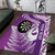 Personalised New Zealand Darts Area Rug Aotearoa Fern Mix Paua Shell Manaia - Purple