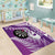 Personalised New Zealand Darts Area Rug Aotearoa Fern Mix Paua Shell Manaia - Purple