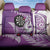 Personalised New Zealand Darts Back Car Seat Cover Aotearoa Fern Mix Paua Shell Manaia - Purple