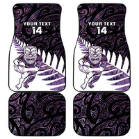 New Zealand Silver Fern Rugby Custom Car Mats Go All Black Purple Maori Paua Shell LT14 - Polynesian Pride