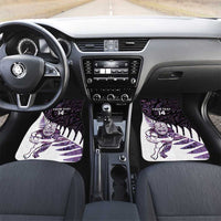 New Zealand Silver Fern Rugby Custom Car Mats Go All Black Purple Maori Paua Shell LT14 Set 2pcs - Front Purple - Polynesian Pride