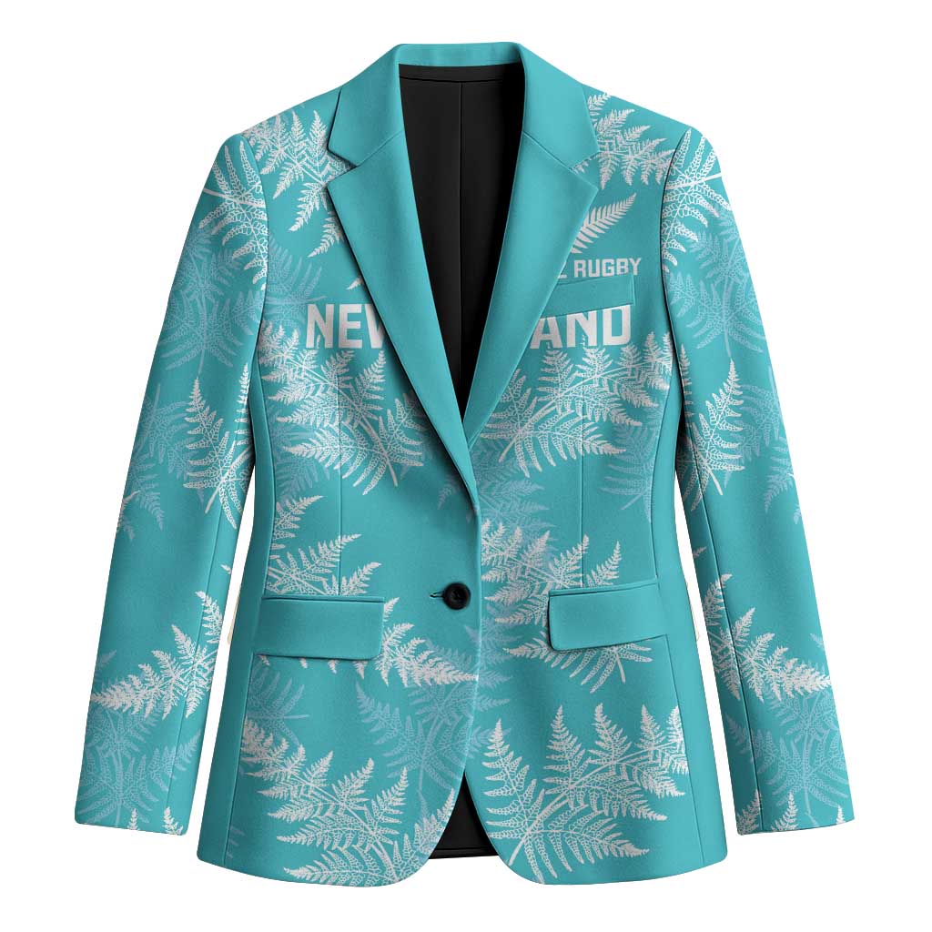 New Zealand Silver Fern Rugby Custom Blazer Go Aotearoa Champions Turquoise Version - Polynesian Pride
