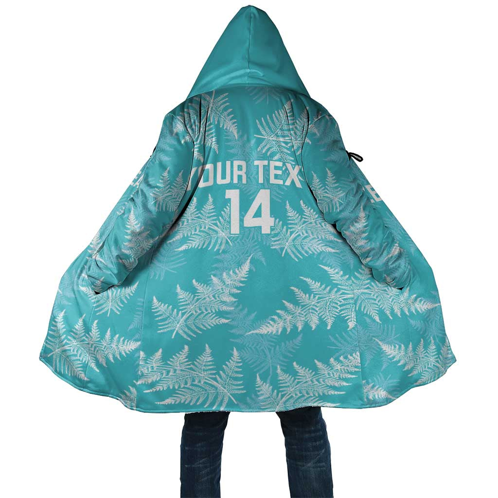 New Zealand Silver Fern Rugby Custom Cloak Go Aotearoa Champions Turquoise Version - Polynesian Pride