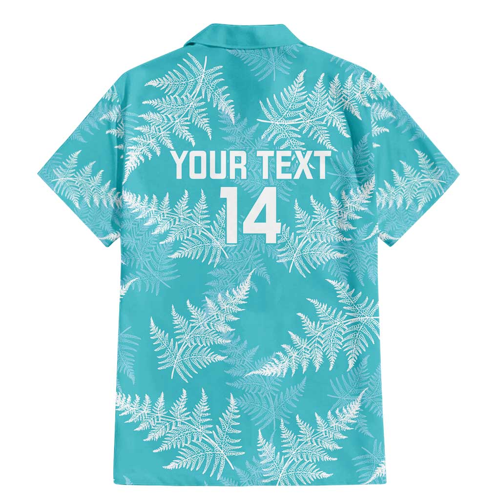 New Zealand Silver Fern Rugby Custom Family Matching Mermaid Dress and Hawaiian Shirt Go Aotearoa Champions Turquoise Version - Polynesian Pride