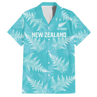 New Zealand Silver Fern Rugby Custom Family Matching Tank Maxi Dress and Hawaiian Shirt Go Aotearoa Champions Turquoise Version - Polynesian Pride