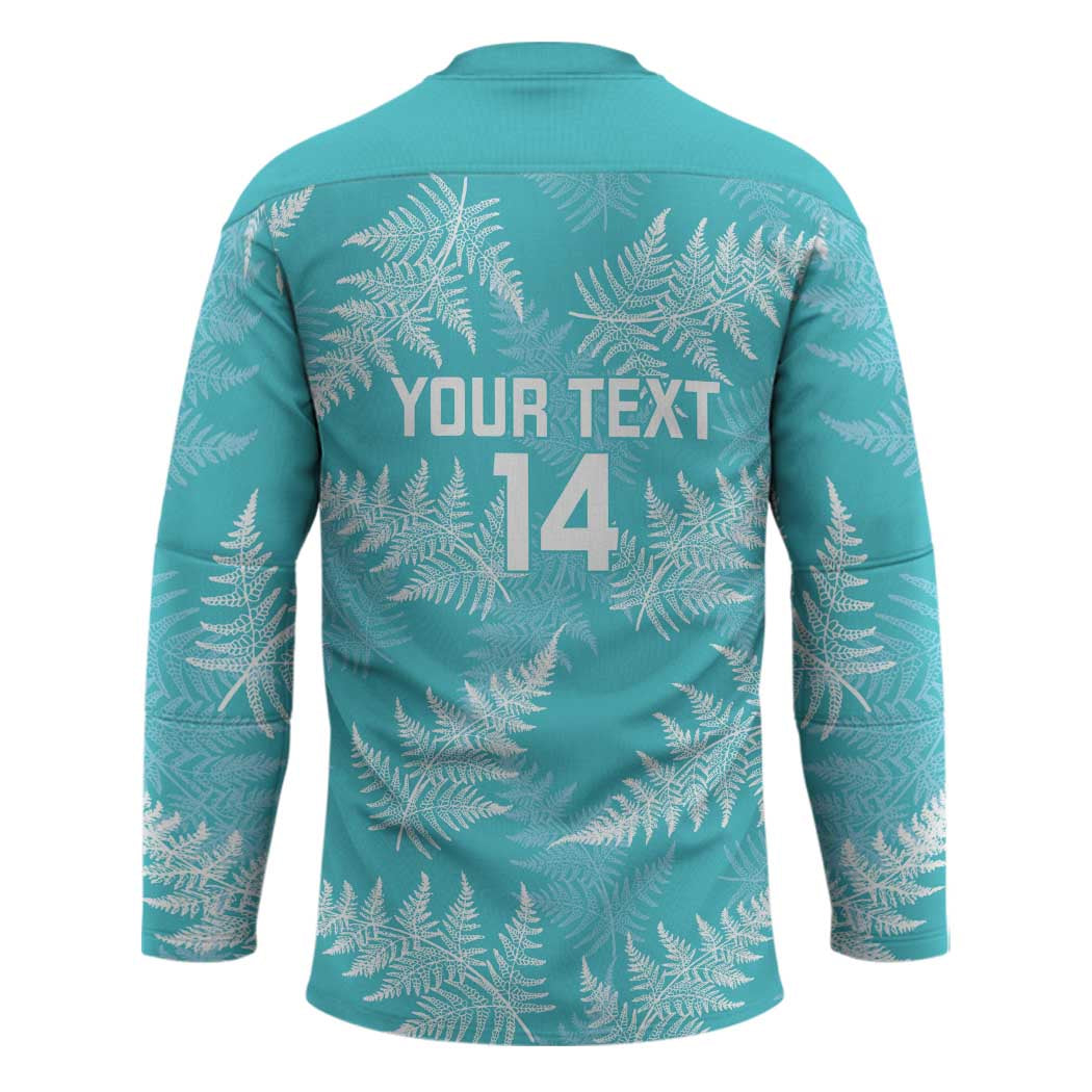 New Zealand Silver Fern Rugby Custom Hockey Jersey Go Aotearoa Champions Turquoise Version LT14 - Polynesian Pride