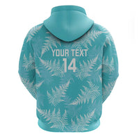 New Zealand Silver Fern Rugby Custom Hoodie Go Aotearoa Champions Turquoise Version - Polynesian Pride