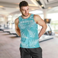 New Zealand Silver Fern Rugby Custom Men Tank Top Go Aotearoa Champions Turquoise Version - Polynesian Pride