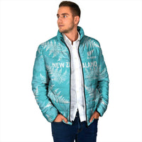 New Zealand Silver Fern Rugby Custom Padded Jacket Go Aotearoa Champions Turquoise Version - Polynesian Pride