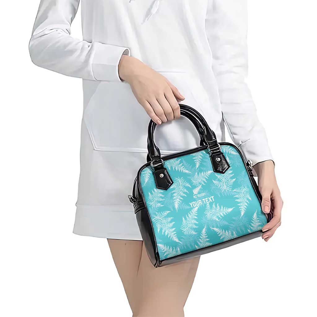 New Zealand Silver Fern Rugby Custom Shoulder Handbag Go Aotearoa Champions Turquoise Version - Polynesian Pride