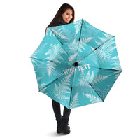 New Zealand Silver Fern Rugby Custom Umbrella Go Aotearoa Champions Turquoise Version - Polynesian Pride