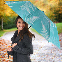 New Zealand Silver Fern Rugby Custom Umbrella Go Aotearoa Champions Turquoise Version - Polynesian Pride