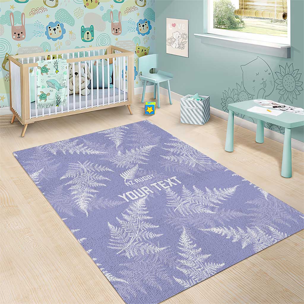New Zealand Silver Fern Rugby Custom Area Rug Go Aotearoa Champions Purple Version LT14 - Polynesian Pride