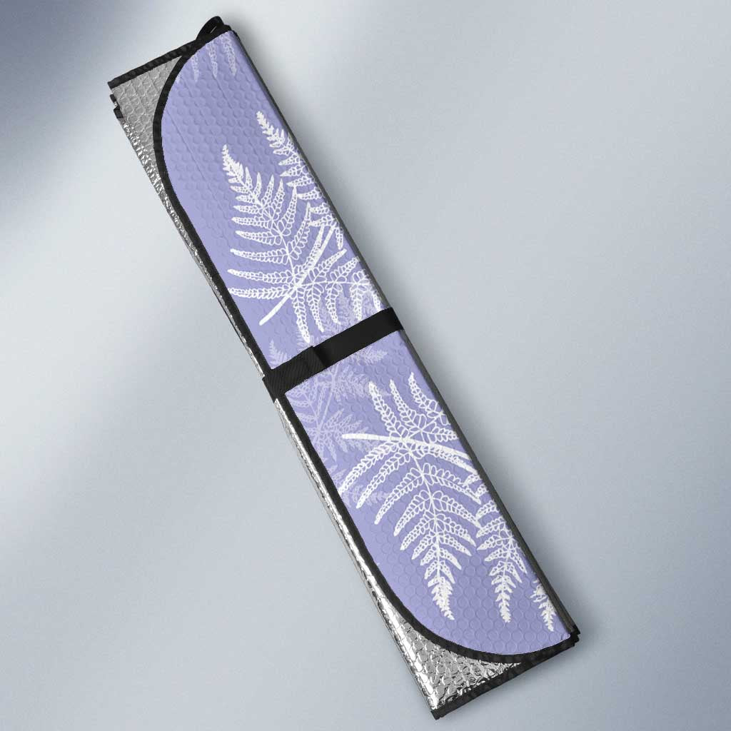 New Zealand Silver Fern Rugby Custom Auto Sun Shade Go Aotearoa Champions Purple Version - Polynesian Pride