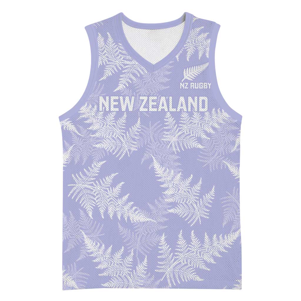 New Zealand Silver Fern Rugby Custom Basketball Jersey Go Aotearoa Champions Purple Version - Polynesian Pride