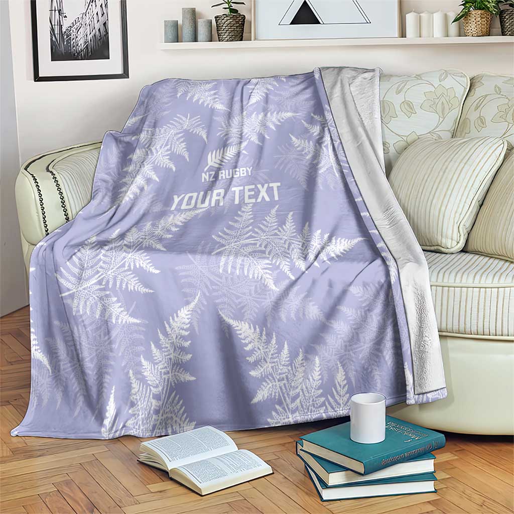 New Zealand Silver Fern Rugby Custom Blanket Go Aotearoa Champions Purple Version - Polynesian Pride