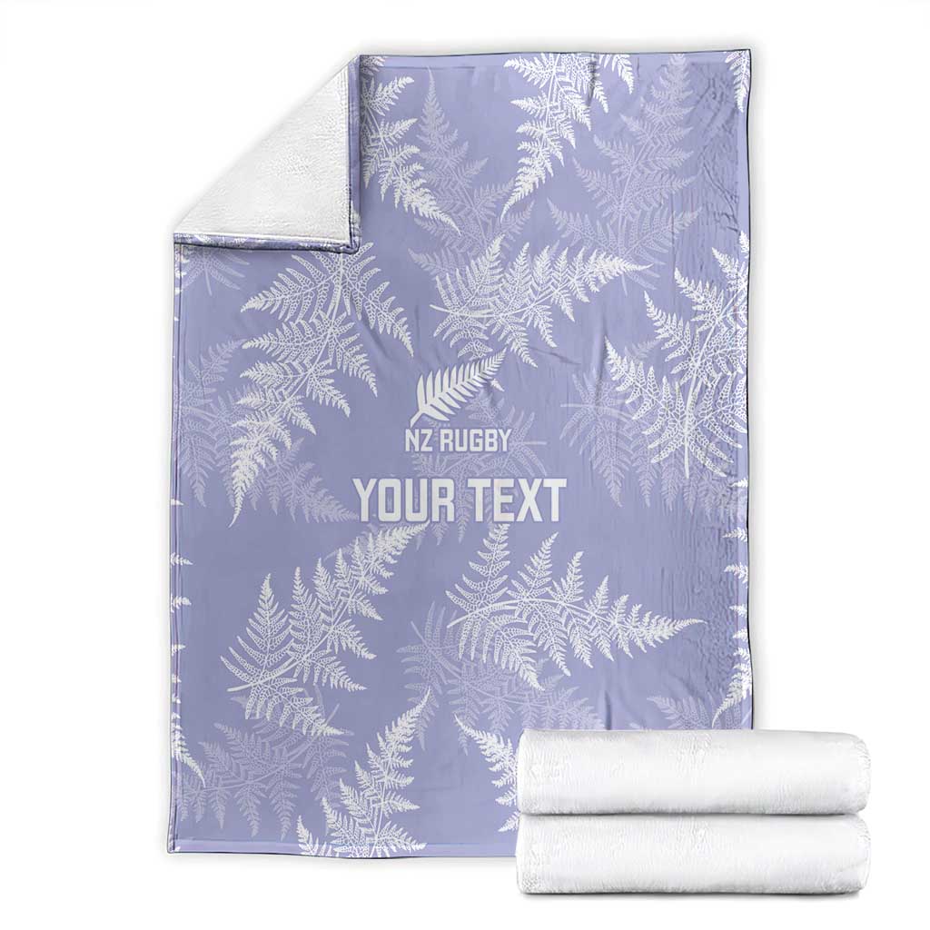 New Zealand Silver Fern Rugby Custom Blanket Go Aotearoa Champions Purple Version - Polynesian Pride