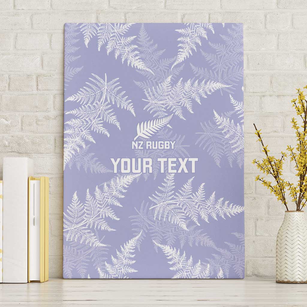 New Zealand Silver Fern Rugby Custom Canvas Wall Art Go Aotearoa Champions Purple Version - Polynesian Pride