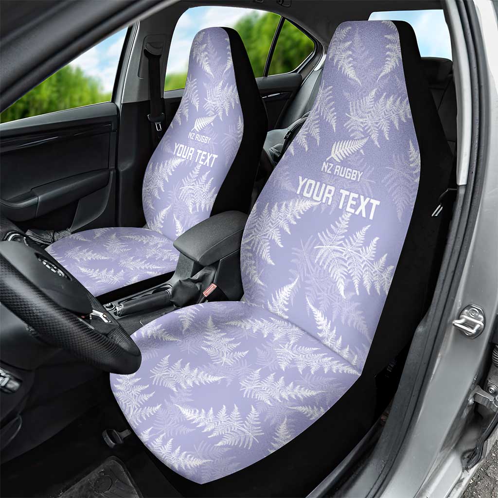 New Zealand Silver Fern Rugby Custom Car Seat Cover Go Aotearoa Champions Purple Version - Polynesian Pride